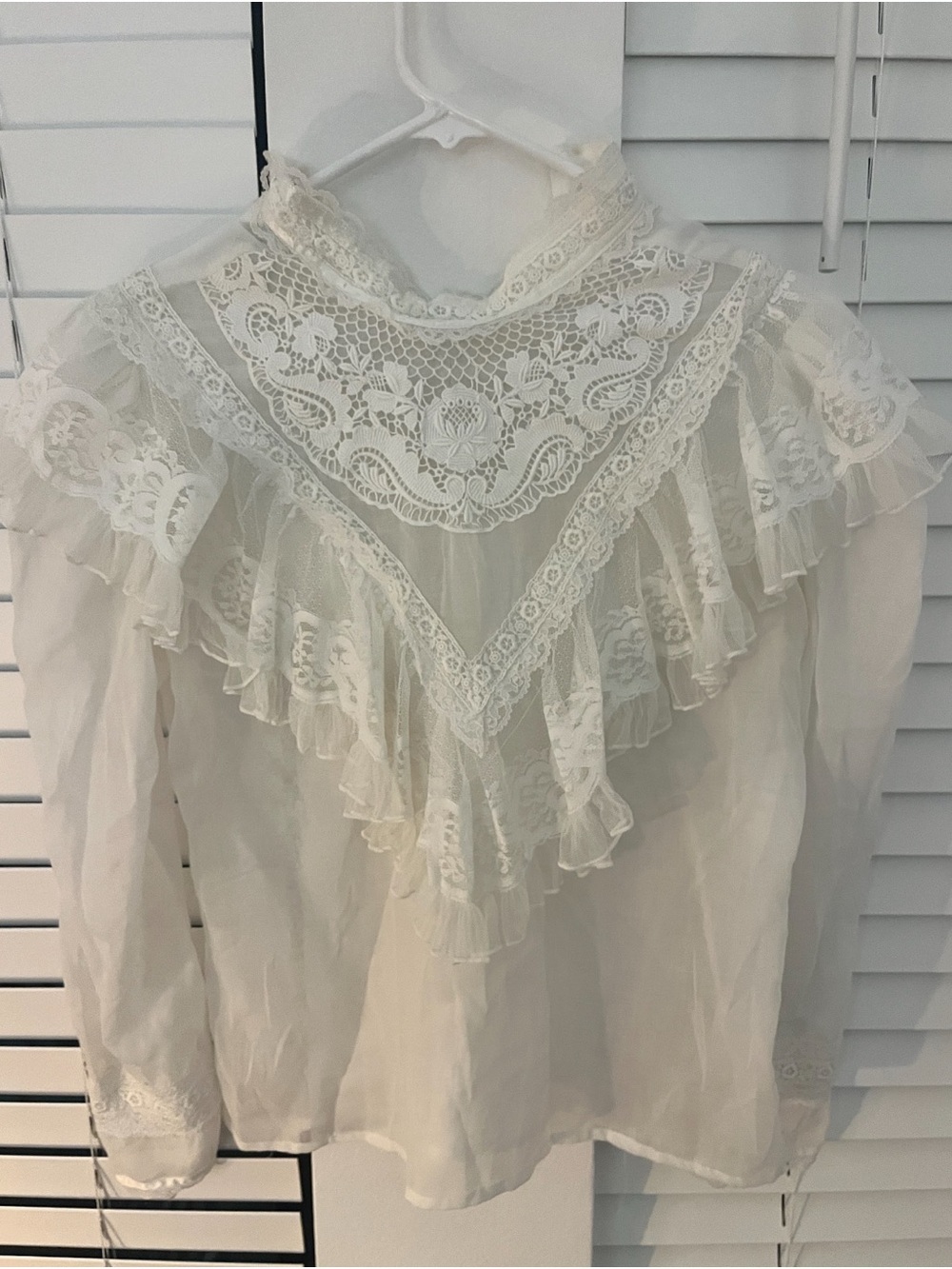 Victorian-Inspired Women's Lace Blouse